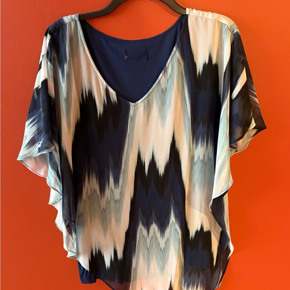 Croft & Barrow Multicolor Chevron Blouse